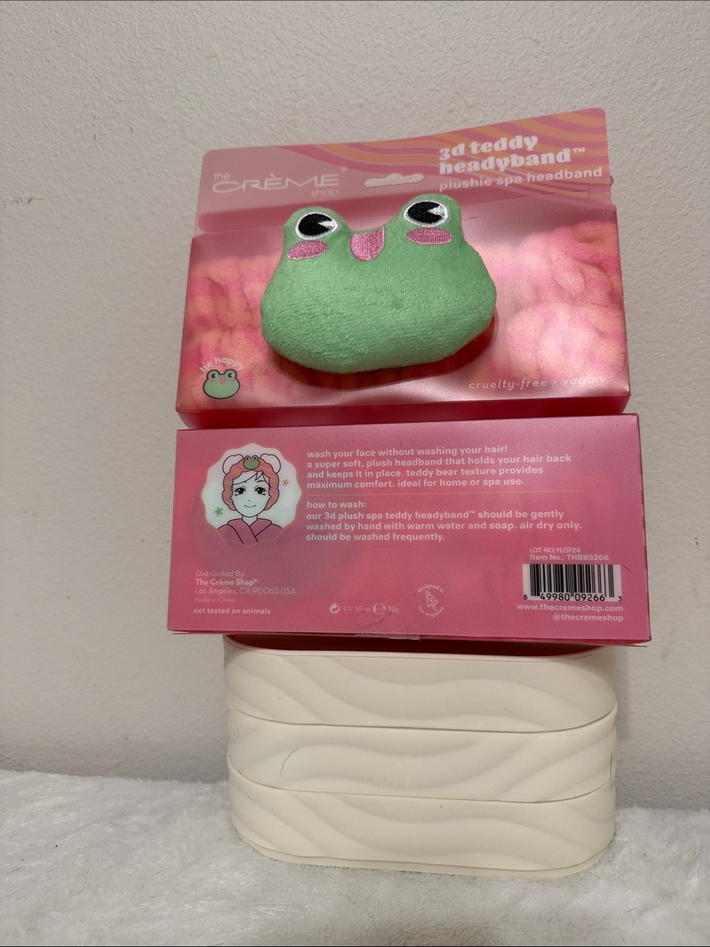 2 for 35 or 1 for 19 Kids Plush Frog Headband - Green Cute Spa Hair Accessory